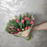 Букет из розовых тюльпанов фото 1
